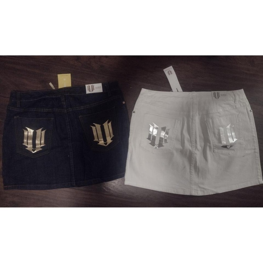 Eleven by Venus Williams two new with tags jeans mini skirts size 12